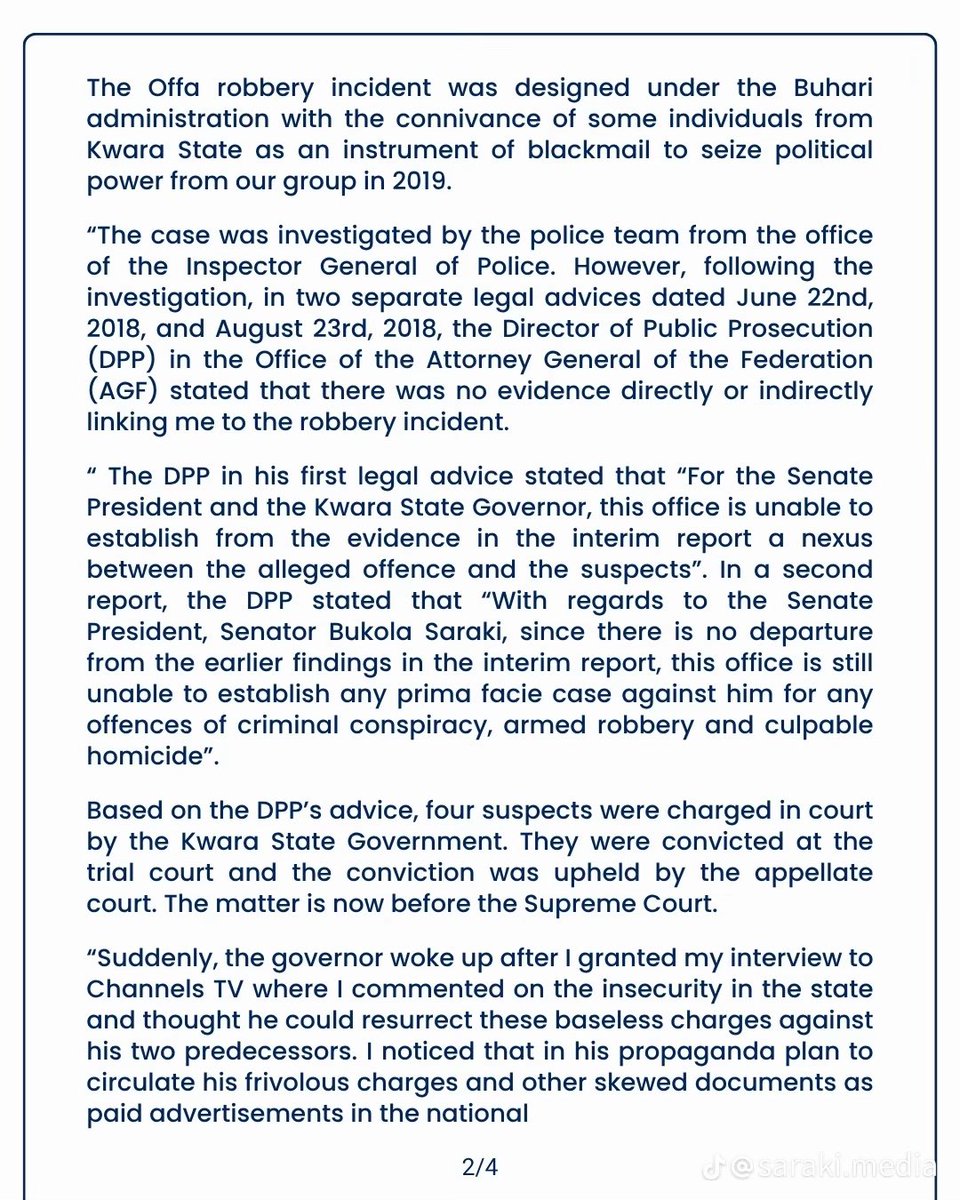 Sarakimedia's tweet photo. Saraki chides AbdulRazak https://t.co/CLTSB0IvO5