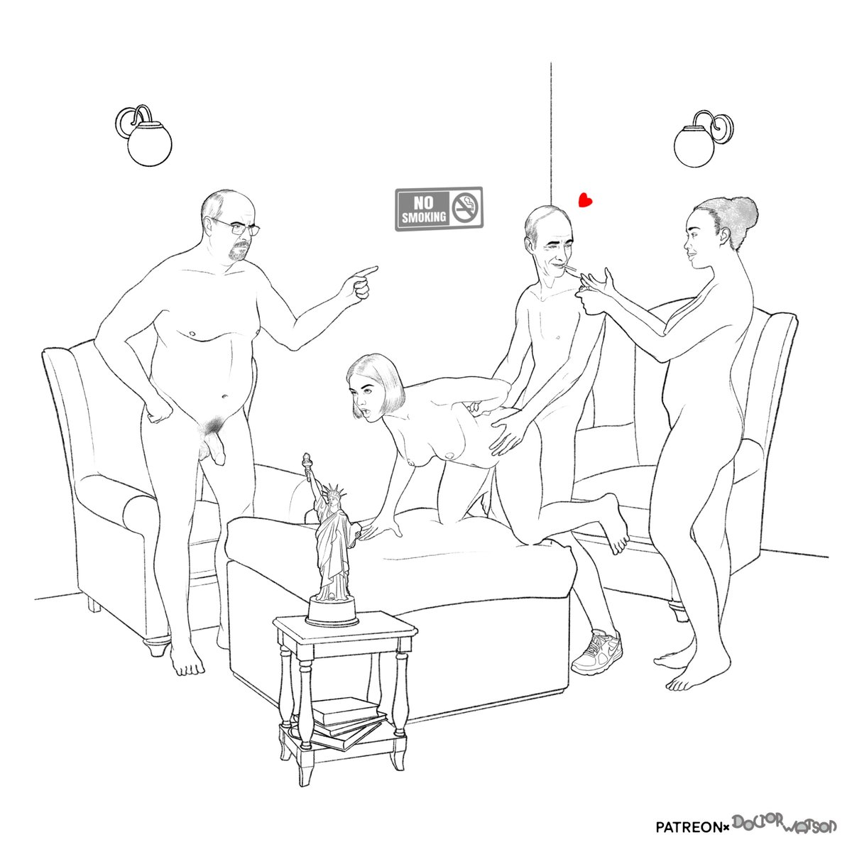 DrWatson1975's tweet photo. "You can't Smoke In Here!"

#erotic #erotica #eroticart #nsfw #nsfwart #lewd #funny https://t.co/cLM5zMYHsU