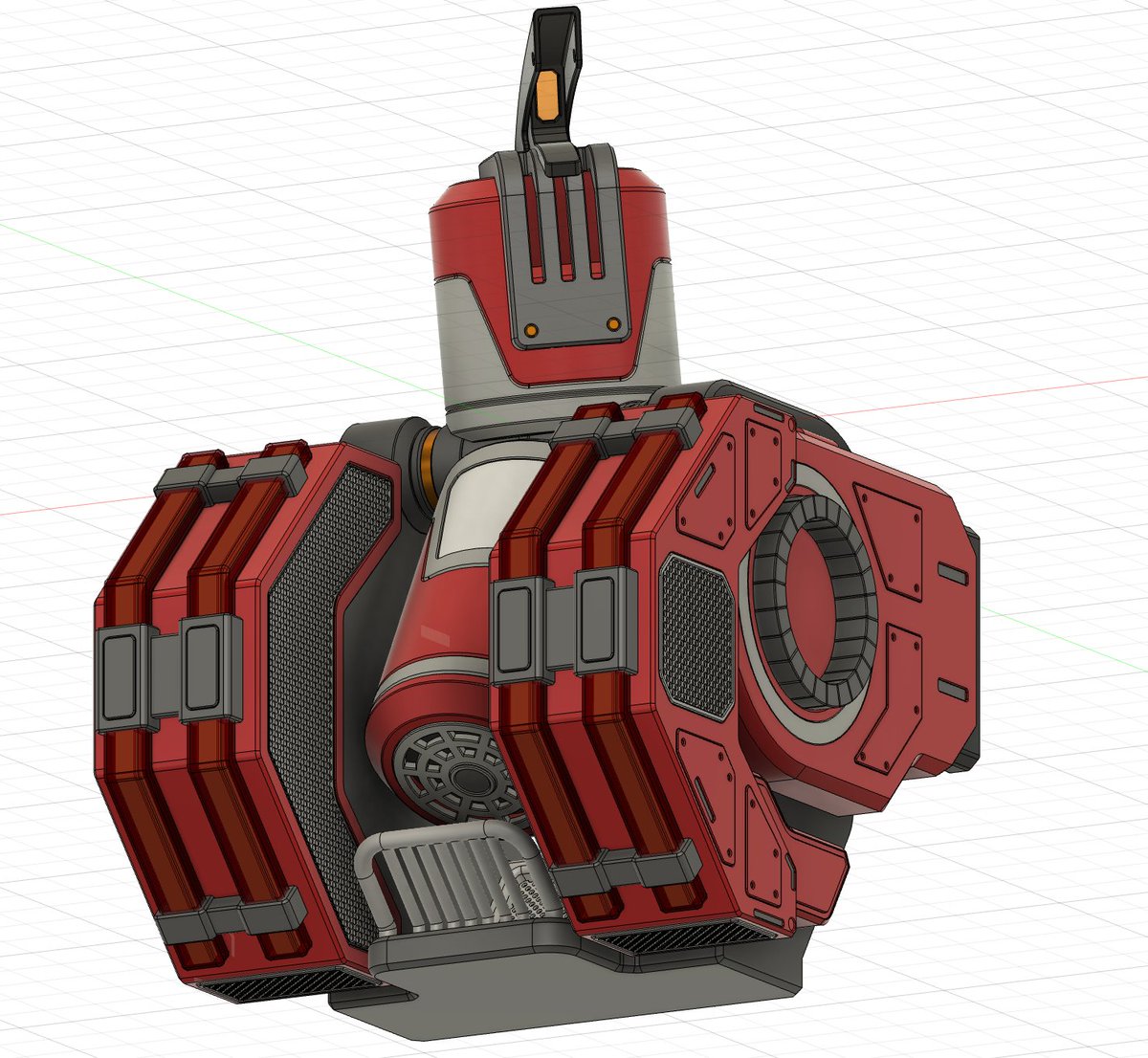 Sisenhurtwotwo's tweet image. 消化器が、顔になるメカ作ってます！
結構かっこ良くなりそう

#メカ #mecha #fusion #オリメカ #メカデザイン