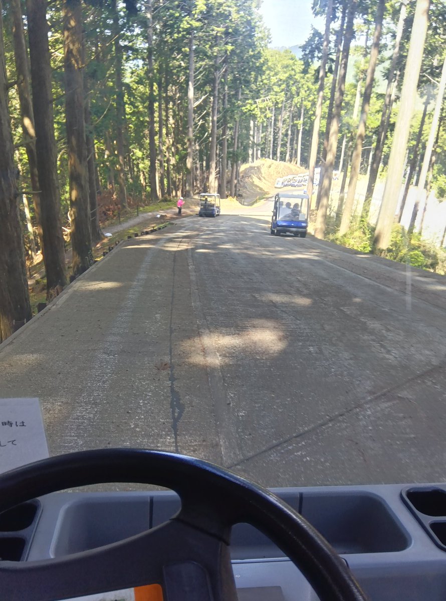 jto24294's tweet photo. 奈良の高見の郷に行ってきました。ピークは過ぎたみたいですが、少し緑の混じったしだれ桜とても綺麗で良かったです。自動運転カートという最先端の技術でどんぶらこどんぶらことド運んでもらえました。あんな上がり下り激しい崖の横で自動運転すごい！
来年はピークのときいきたいっすね。 https://t.co/bAIdMoUNTg