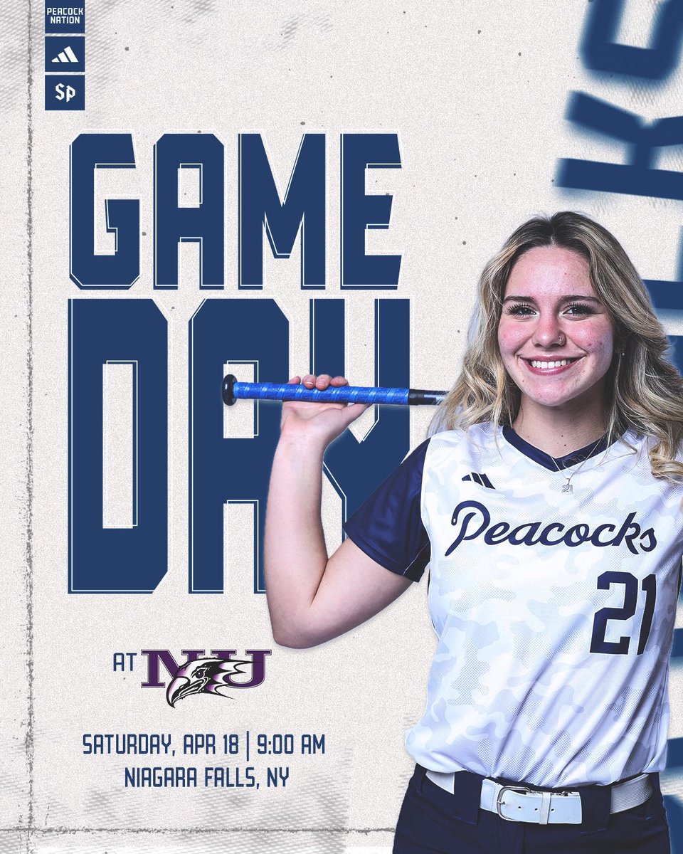 PeacockSoftball's tweet image. early bird gets the worm!🥎🪱
Day ✌️

🆚Niagara
📍Niagara Falls, NY
⏰ 9 am
🏟️Niagara Softball Field
📊purpleeagles.com/sidearmstats/s… 
📺purpleeagles.com/watch/?Archive… 

#StrutUp🦚 | #ConferencePlay
