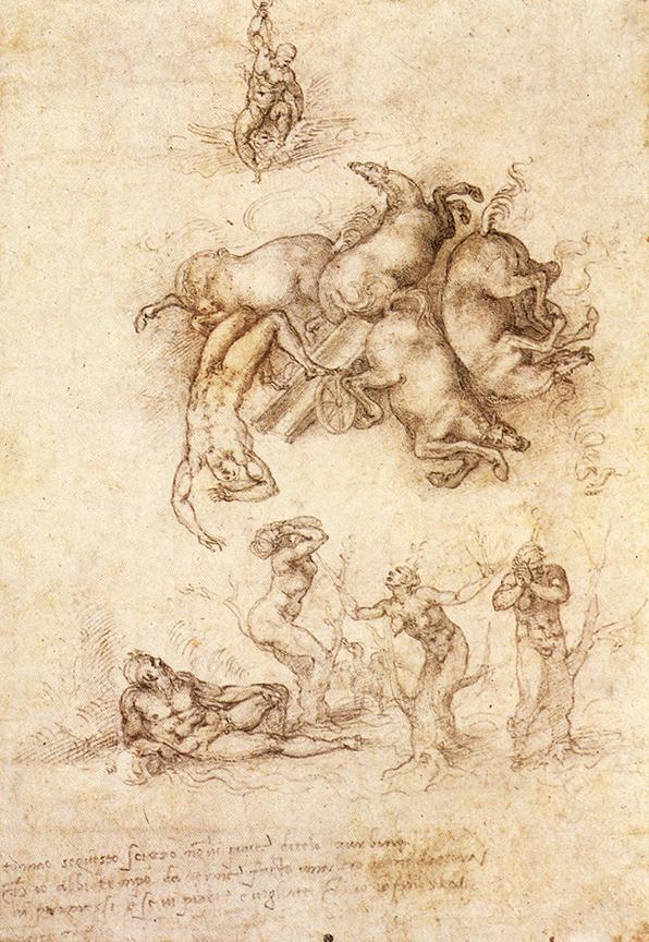 fanmichelangelo's tweet image. The Fall of Phaeton #artbots #michelangelo