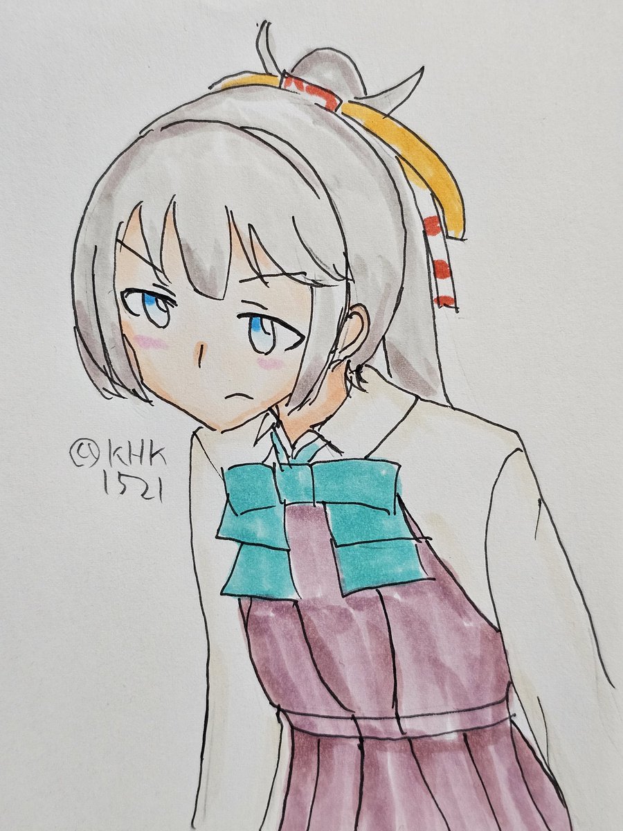 風雲(艦これ) 「風雲ちゃん「また秋雲なんか漫画描いてる...」 #艦これ版真剣お絵描き60分一本」|KHK1521のイラスト