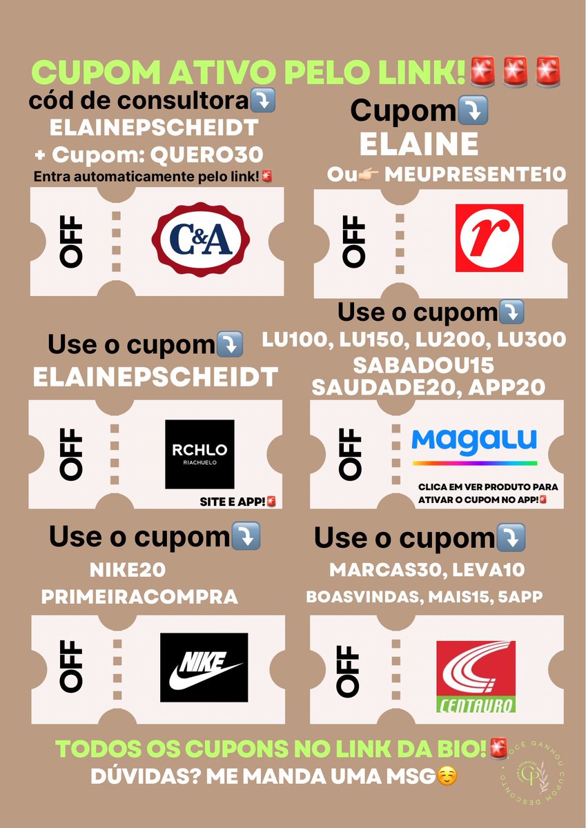 CUPOM & PROMOÇÃO tweet media