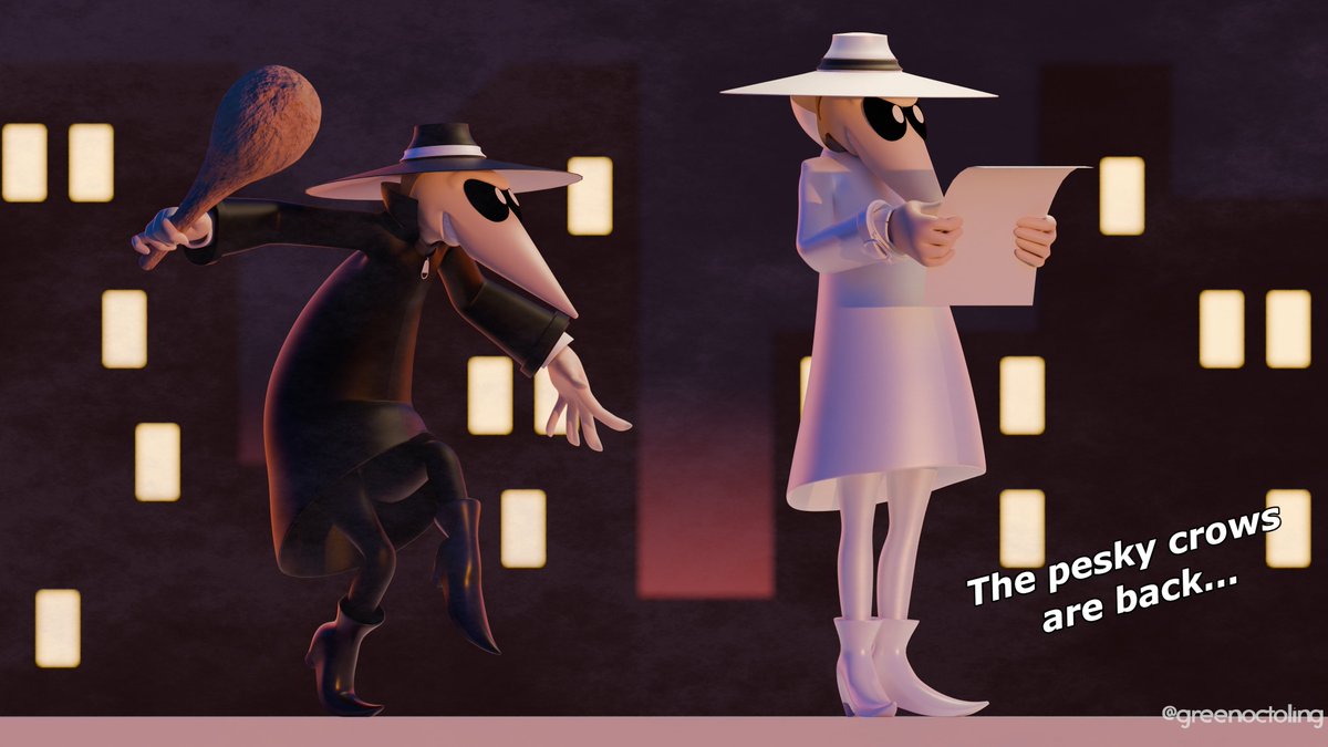 greenoctoling's tweet image. Anybody remember the hit classic Spy vs Spy?
#madcomics #spyvsspy #3dmodels