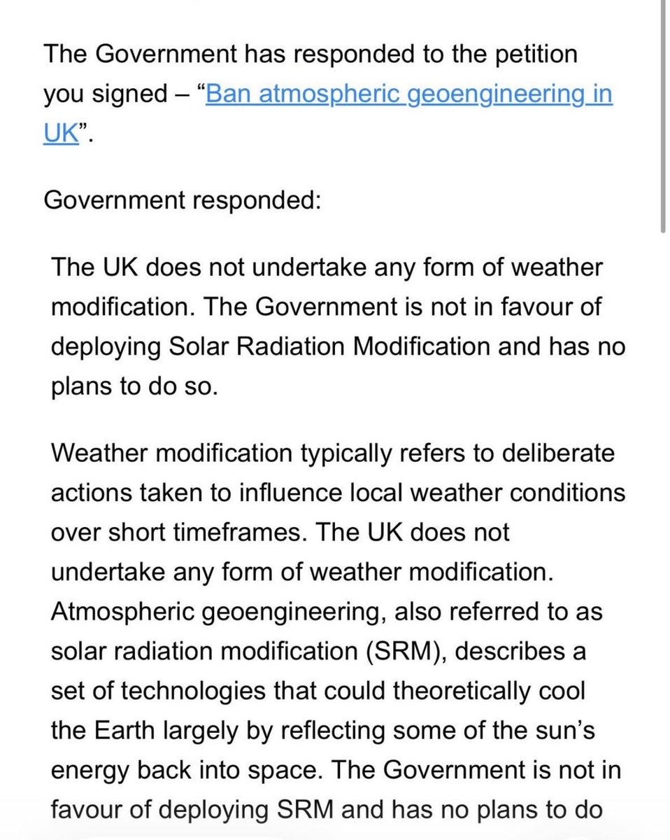 helen_probert's tweet image. Look at the response the liars have sent out denying the geoengineering yet we know they are funding it  to #ARIA &amp;amp; we see it daily in our sky.Everything  this government say is a lie #GeoEngineering #weather #blockingthesun #climatechange #ukparliament