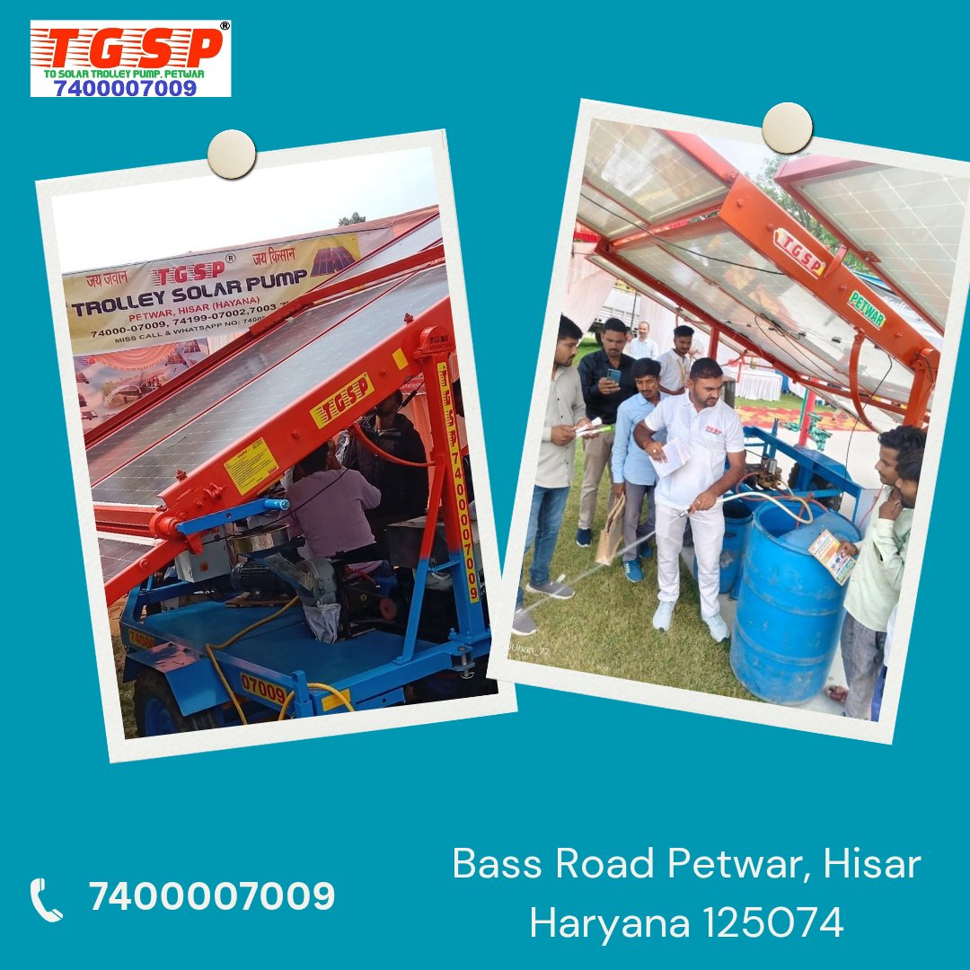 tg_solarpump's tweet image. सौलर पैनल का इस्तेमाल करें और पर्यावरण बचाएं

अधिक जानकारी के लिए संपर्क करें

TGSP SOLAR PUMP
7400007009, 7419907001

TGSP SOLAR TROLLEY,
SOLAR TROLLEY PUMP

#solarenergysystem 
#tgsolarpump 
youtu.be/pguGwS9NhlY?si…

For more information go to the website
tgsolarpump.com