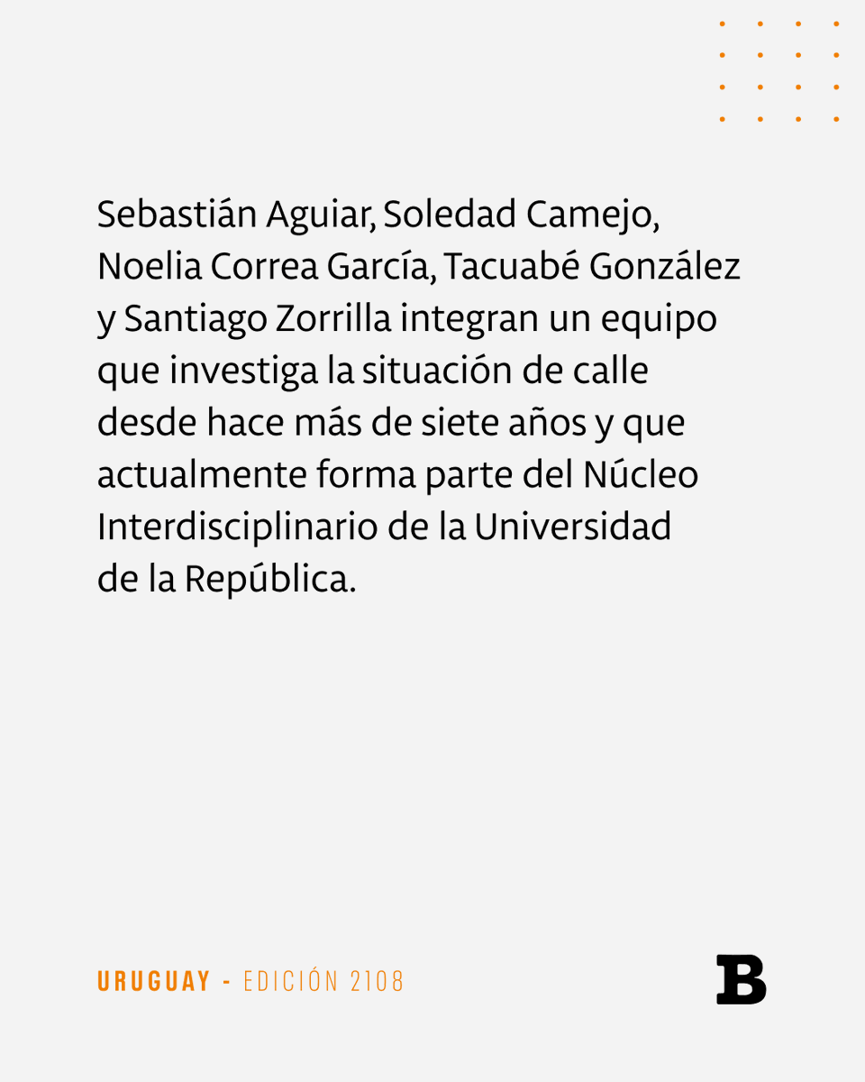 SemanarioBrecha's tweet photo. 📰 «En Uruguay tenemos una fábrica de personas en situación de calle»

Con integrantes del núcleo interdisciplinario de la Udelar

🖋️ Daiana García
📸 Diego Vila

https://t.co/rH52GsGnZ2 https://t.co/V6rPiFaoHN