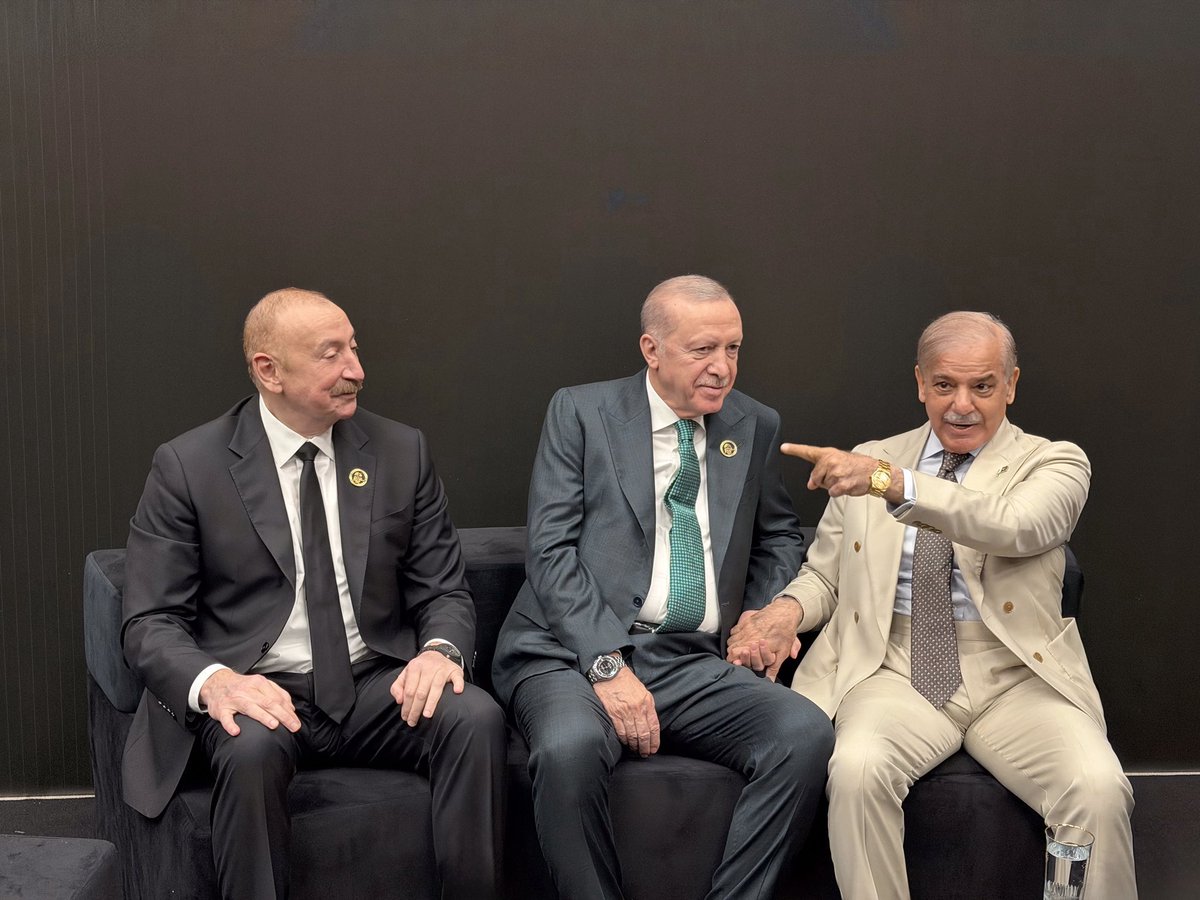 IamAbrarRana's tweet photo. 🇵🇰🇦🇿🇹🇷
Three flags, one heartbeat. At the Antalya Diplomacy Forum, the leaders of Pakistan, Azerbaijan &amp; Türkiye  once again showed the world what true brotherhood looks like. From Baku to Ankara to Islamabad, this bond goes beyond diplomacy, it lives in the hearts of our people. https://t.co/f7bvnG75Io