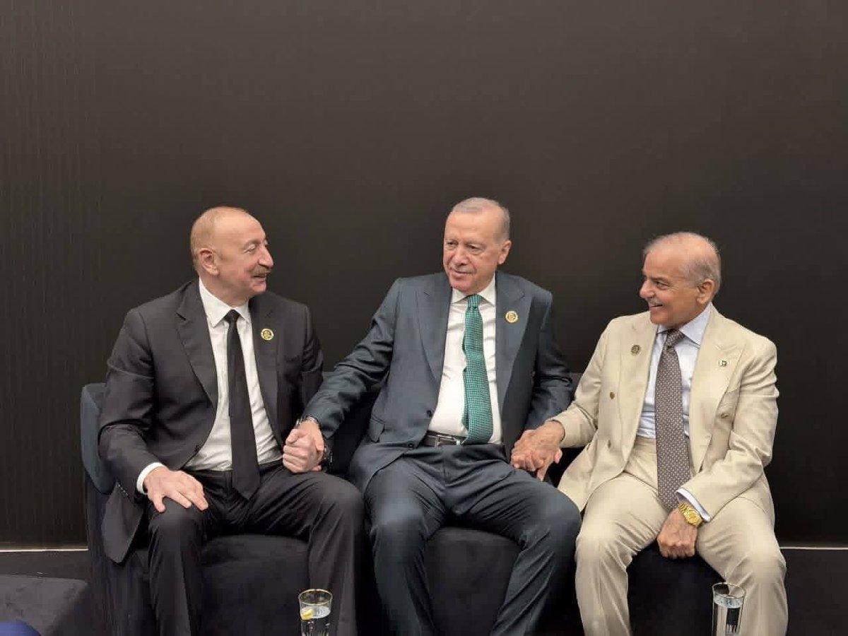 IamAbrarRana's tweet photo. 🇵🇰🇦🇿🇹🇷
Three flags, one heartbeat. At the Antalya Diplomacy Forum, the leaders of Pakistan, Azerbaijan &amp; Türkiye  once again showed the world what true brotherhood looks like. From Baku to Ankara to Islamabad, this bond goes beyond diplomacy, it lives in the hearts of our people. https://t.co/f7bvnG75Io