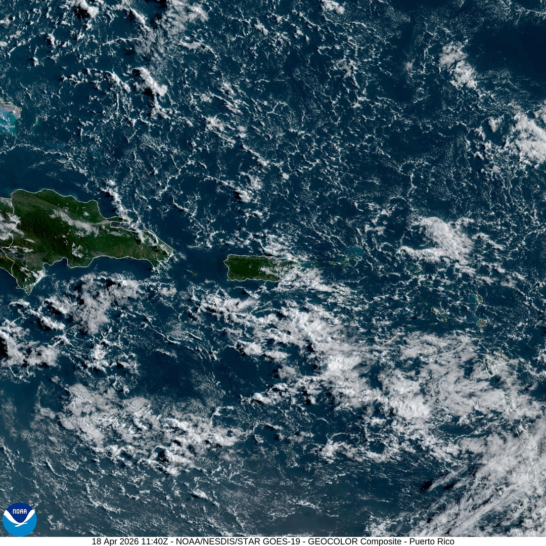 VegaBajaWx's tweet image. Imagen de satélite April 18, 2026 at 08:00AM #PuertoRico #weather