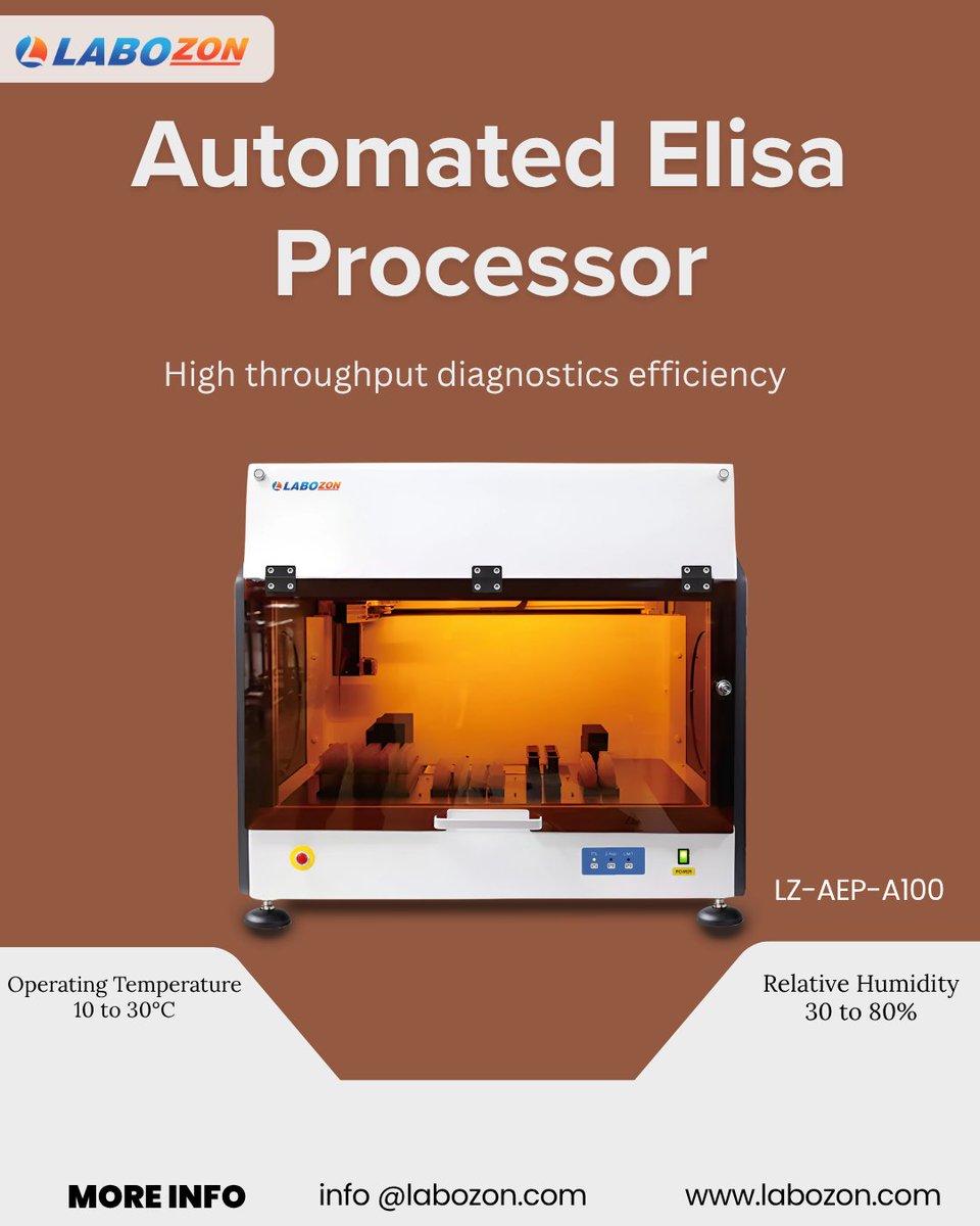 labozon's tweet image. Automated Elisa Processor LZ-AEP-A100 enables automated sampling incubation washing and reading with dual 96-well plates and up to 384 samples capacity. 

info@labozon.com

labozon.com/automated-elis…

#Labozon #ELISAProcessor #LabAutomation