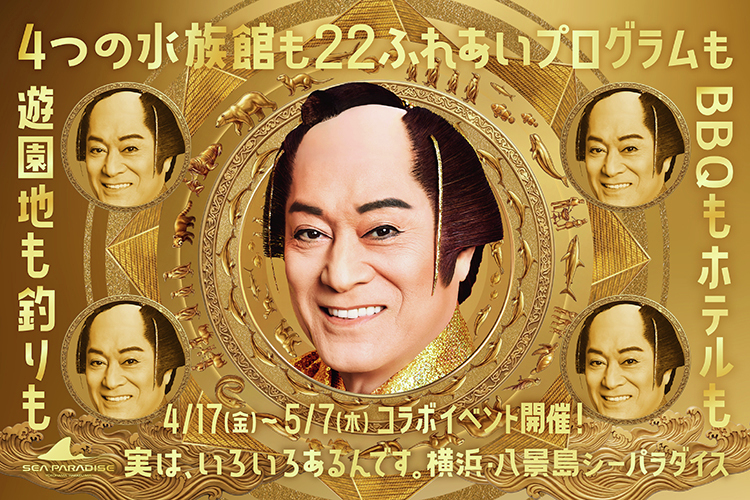 ✨マツケンまみれ遊園地爆誕✨
 #マツケン × #シーパラ 島内コラボ開催中🎊👘

さらに！皆さまのGWが晴れることを願って…
4/27(月)は #松平健 さんご本人がご来島し、晴れ乞い「マツケンSUNバ」を踊ります！

ぜひボンゴを持って #八景島 へ🪘🪘🏝️🐬
seaparadise.co.jp/matsuken/index…