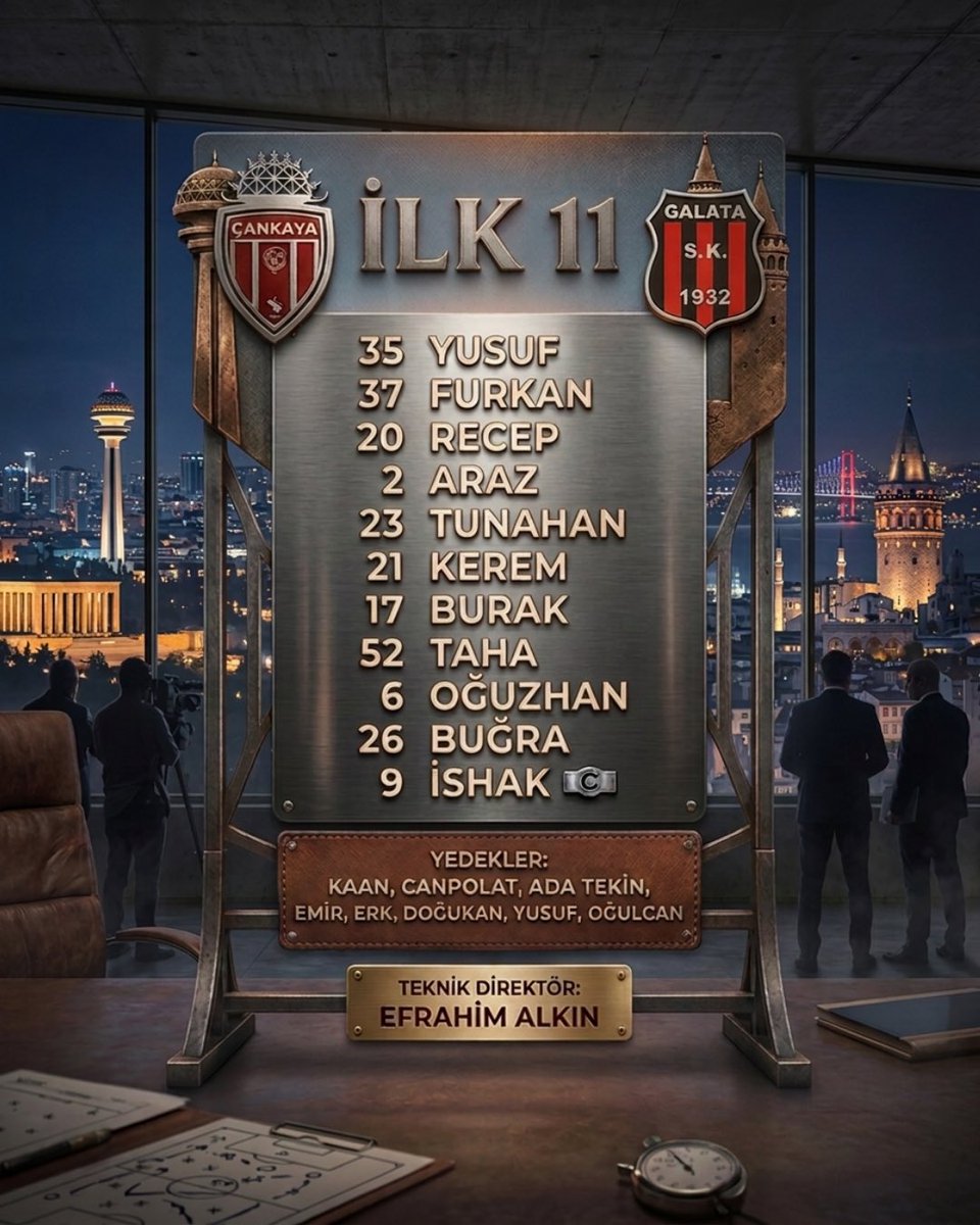 CankayaFK's tweet photo. Takımımızın, ligin 30. hafta karşılaşmasında Galata SK karşısında sahaya çıkacak ilk 11’i belli oldu. 💪⚽

#İlk11 #30Hafta #3Lig #BirlikteGüçlüyüz #BaşkentTemsilcisi https://t.co/euPGSQ2HQG