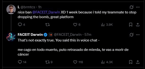 A nuestro admin <a href="/FACEIT_Darwin/">FACEIT Darwin</a> no se le escapa ni una.