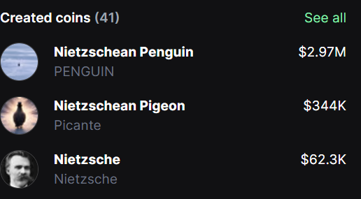 Infinitidigits's tweet photo. $Nietzsche by Penguin dev

$Nietzsche The origin of every runner https://t.co/OVulUiqrML