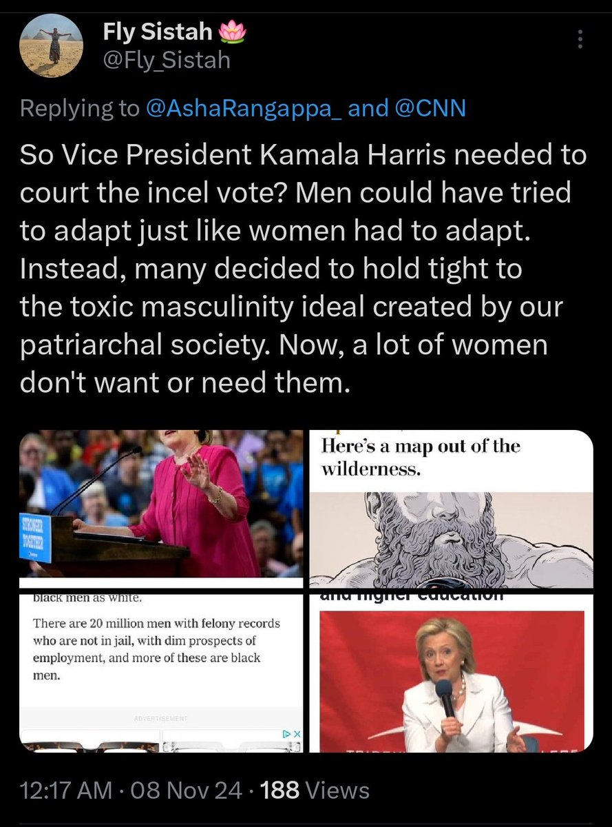 Fly_Sistah's tweet image. All this DEI bullshit to push women back into the home after allegedly taking jobs from men; ending abortion rights; trying to end birth control rights &amp;amp; stopping millions of women from voting with the SAVE Act is an attack on women. Meanwhile, the manosphere plays victim.