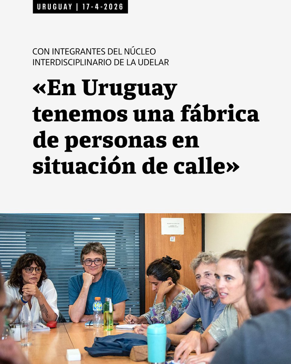SemanarioBrecha's tweet photo. 📰 «En Uruguay tenemos una fábrica de personas en situación de calle»

Con integrantes del núcleo interdisciplinario de la Udelar

🖋️ Daiana García
📸 Diego Vila

https://t.co/rH52GsGnZ2 https://t.co/V6rPiFaoHN