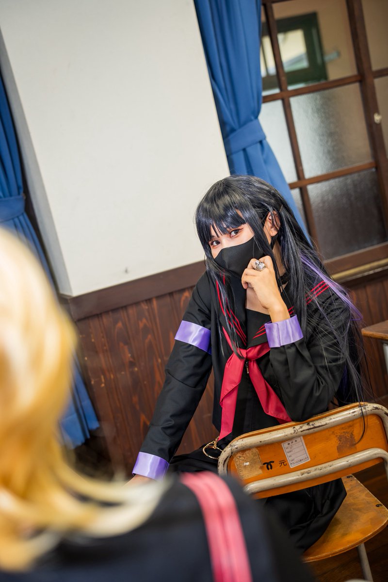 yk_bell_cb's tweet photo. 【⚠︎コスプレ/cosplay/】
 ※エイプリルフール衣装

           •·················•·················•

              隣の席の     あの子

          •·················•·················•
             BLEACH    涅ネム

 #コスメルin旧二葉小学校 https://t.co/E1NVJRRipq