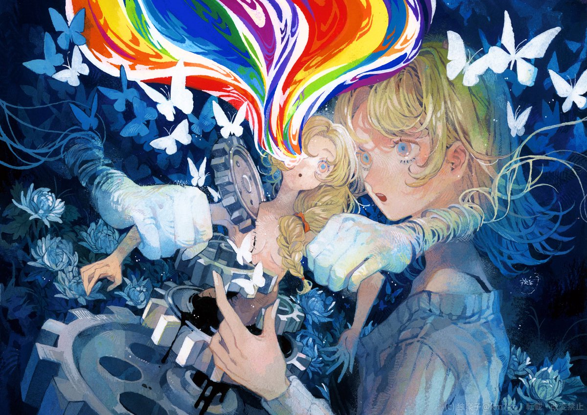 km7ko's tweet photo. 💙🦋🌈 https://t.co/oZU4OjlYIw