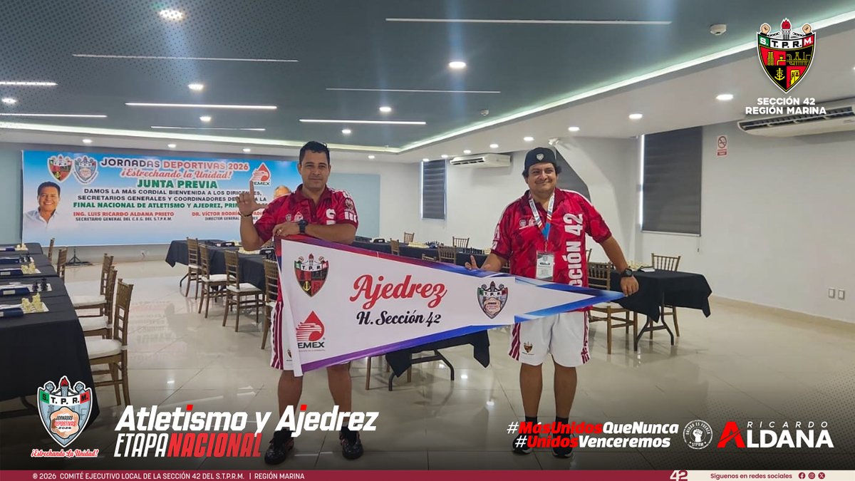 Ayer dieron inicio las primeras pruebas de atletismo y ajedrez en esta Etapa Nacional de las Jornadas Deportivas STPRM‑PEMEX 2026, un encuentro donde el nivel competitivo ha crecido notablemente respecto al año pasado. Cada prueba ha sido un verdadero reto, pero nuestras y