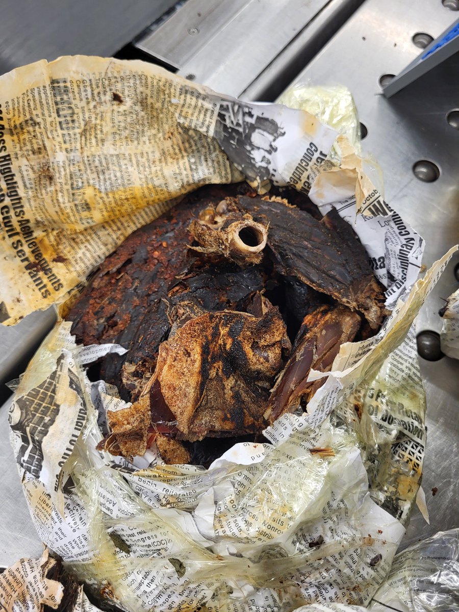 DFOChicago's tweet image. CBP Chicago's AK9 &amp;amp; Ag Specialists seized 56.5 kg of undeclared ruminant meat, fish, &amp;amp; seeds from a traveler from Liberia. A $300 penalty was issued. This protects U.S. agriculture &amp;amp; public health from foreign diseases. #CBP #Agriculture #BorderSecurity #PublicHealth