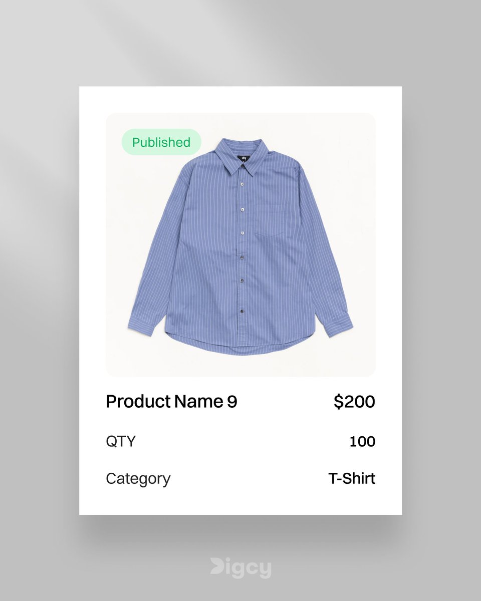 digcydesign's tweet image. Make data actionable
A product card isn’t just info:
• Status (Published)
• Price
• Stock
Good UI = quick decisions without digging.
#Ecommerce #UXUI #ProductDesign