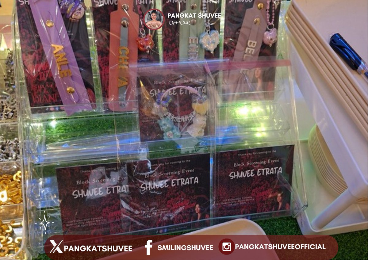 PangkatShuvee's tweet image. Charms by Galinduh is present here at our special block screening with Shuvee. We hope you enjoy our souvenir booth, Pangkat!

#ShuveeEtrata | Shuvee Etrata