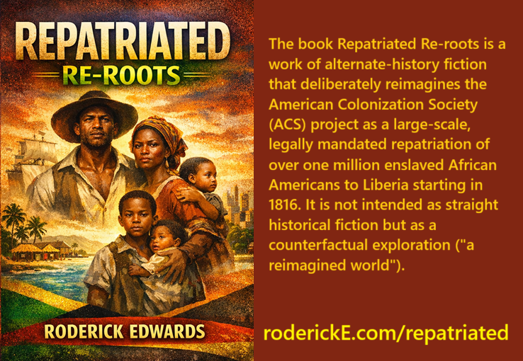roderickedotcom's tweet image. Want something that really makes you think? What if all black people were sent back to Africa in 1816. What would their world and the world be like today? roderickE.com/repatriated @BafanaSurprise @gman5180 @baksmokhwae1 @PannevisArno @panmaltzim @toaskofgodslaw @Detunjiprimo #book