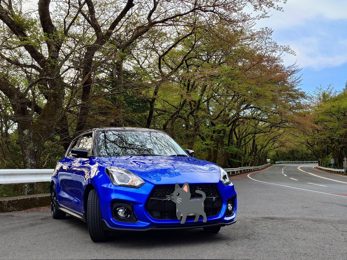 Snr_Jun_Ruri's tweet photo. コナン映画でも登場な聖地、ターンパイクの例の場所。来年は桜満開の時に写真撮れたらよいなと思います。

#これを見た人は愛車の背景が桜の画像を貼れ #荒んだTLにかっこいいマイカーを #ZC33S #FinalEdition https://t.co/EQJXYQPJni