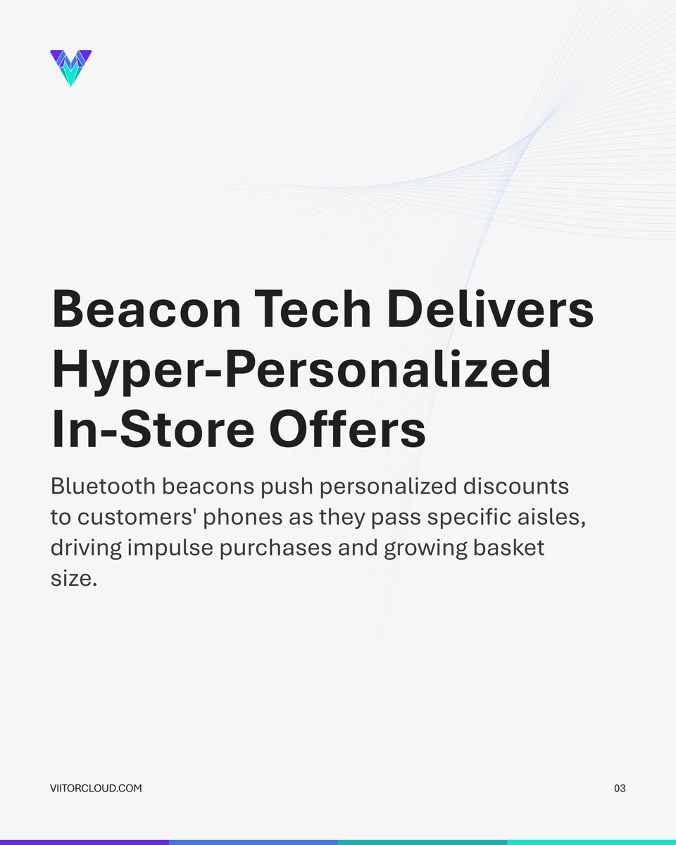 ViitorCloud's tweet image. As a Digital Experience Consulting and Services Company, @ViitorCloud deploys omnichannel IoT touchpoints to track foot traffic and increase basket size by 30%.

#IoT #RetailTech #ViitorCloud