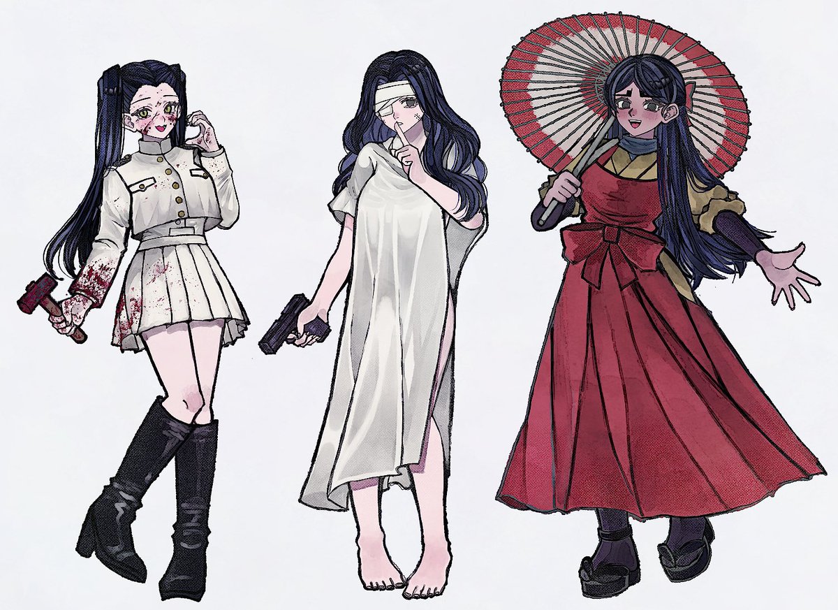 にょた
看守usm🤍手術着ogt🖤曲馬団kit💜