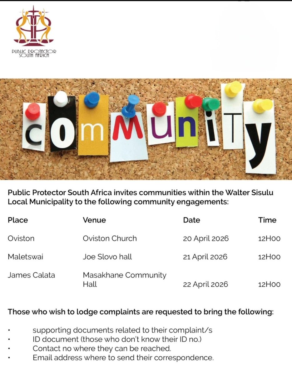 PublicProtector's tweet image. INVITE | Community Outreach 

#Ethics #Governance #outreach #information #ppsaimpact