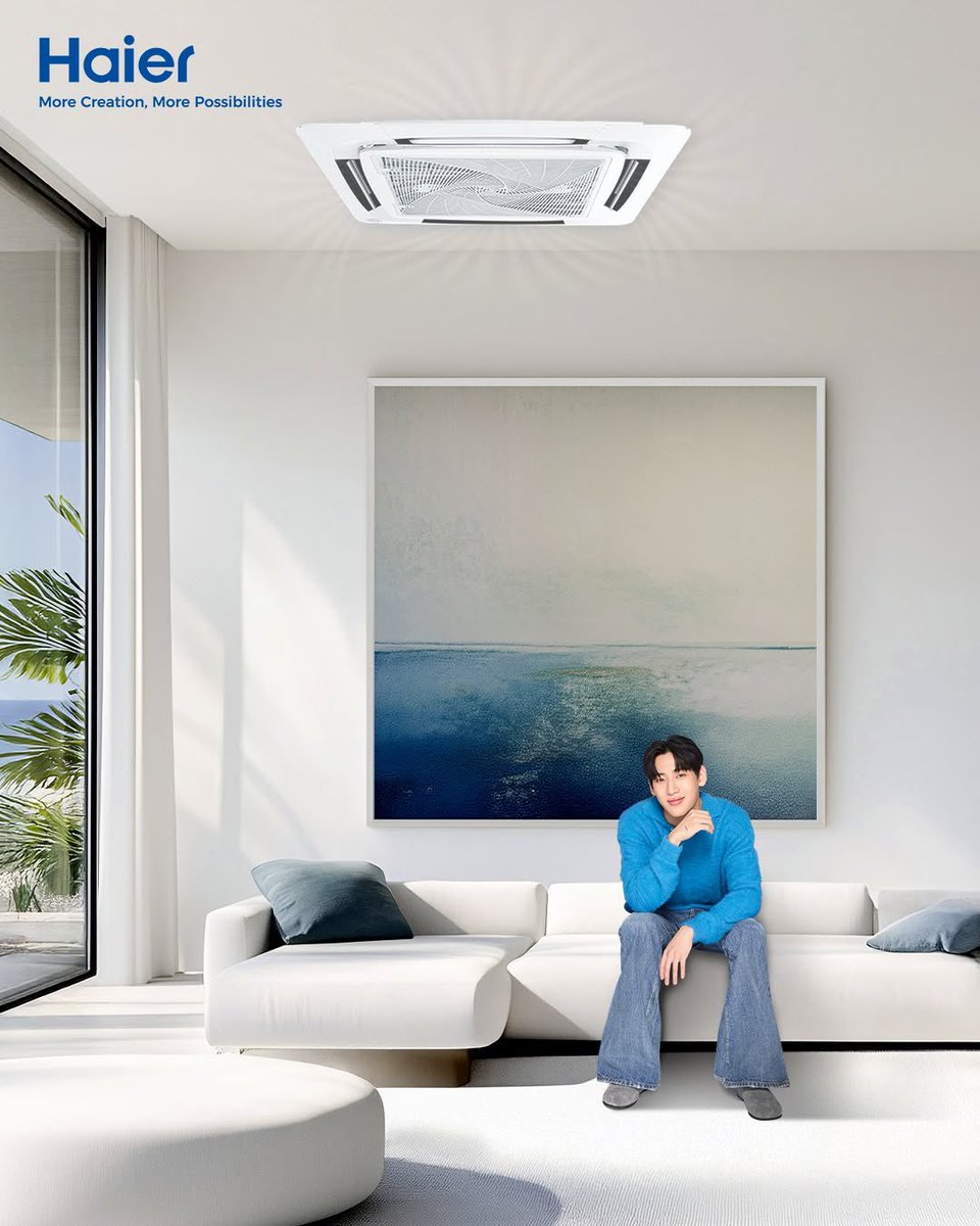260418 | ©️ haier_thailand’s IG Update 

ฤดูร้อนนี้ ไม่ว่าข้างนอกจะร้อนแรงแค่ไหน️ ในบ้านแบมแบมก็ยังเย็นสบายทั่วถึง ☀️ 

แอร์ Haier แบบฝังฝ้า 4 ทิศทาง Cassette Type ช่วยกระจายลมเย็นได้รอบทิศทาง
.

#HaierxBamBam
#BamBam <a href="/BamBam1A/">BamBam</a> 
#Haier #HaierThailand