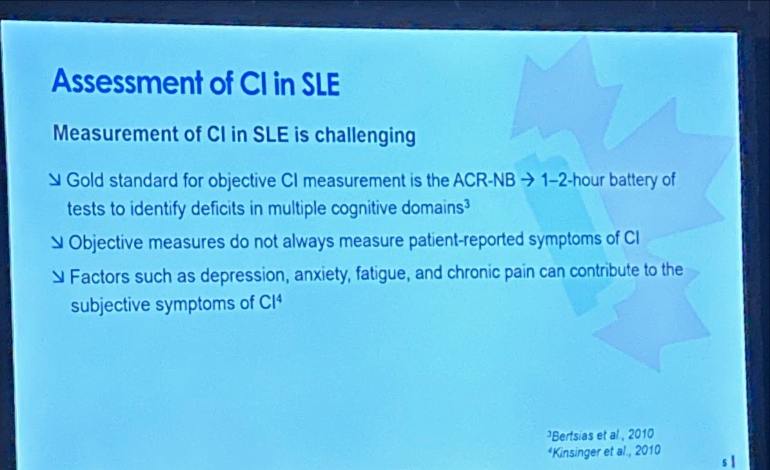 Janetbirdope's tweet image. Cognitive impairment in #SLE 
Ex #brain #fog
~1/3 
Does it correlate w obj
#PDQ-20 is subjective 
#ACR cognitive panel ~objective 

mod #anxiety 
Mild #depression 

Diff questions ➡️ various correlations 

Subjective &amp;gt;&amp;gt; objective correlations 

#ASM2026 @CRASCRRheum  @ZahiTouma