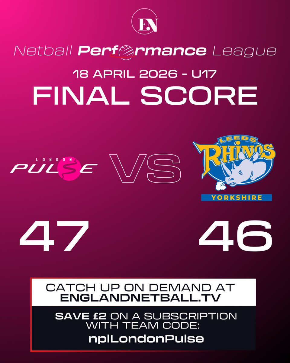 London Pulse Netball Pathway tweet media
