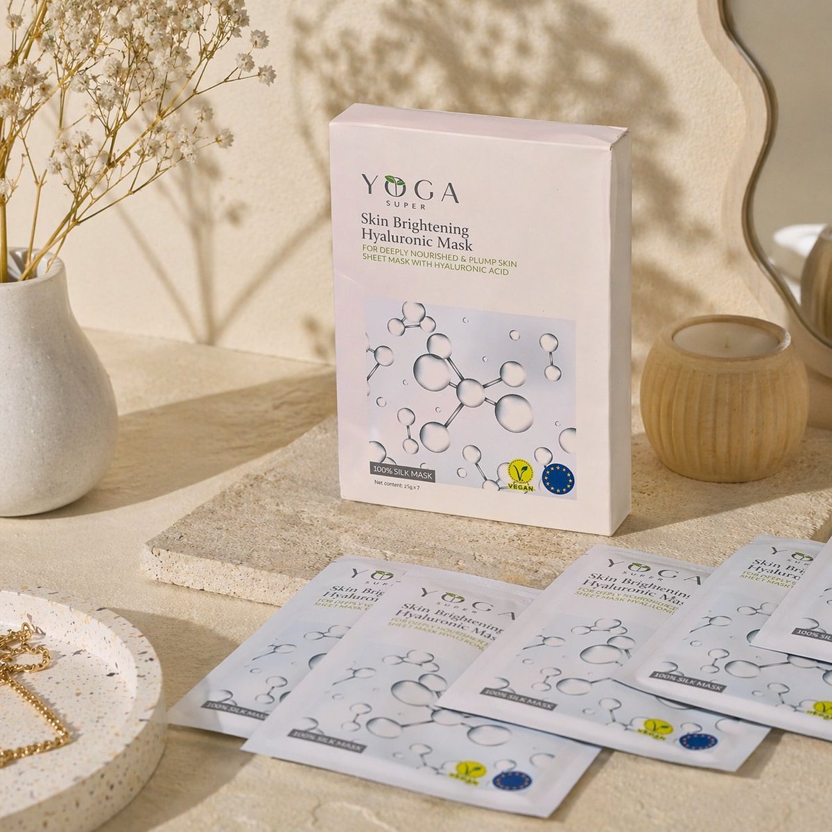 yogasupereu's tweet image. Hydrate. Brighten. Glow. ✨
Experience the power of YOGASUPER Hyaluronic Skin Brightening Mask.
#SkincareReels #HealthySkin #BeautyRoutine #Yogasuper