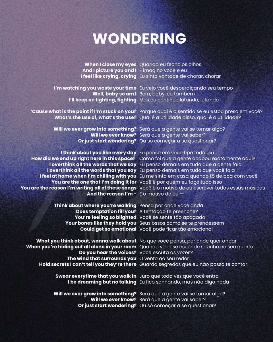 NUrreaMania's tweet photo. Wondering by Noah Noah. (PT/BR) https://t.co/fX84xiJYYc