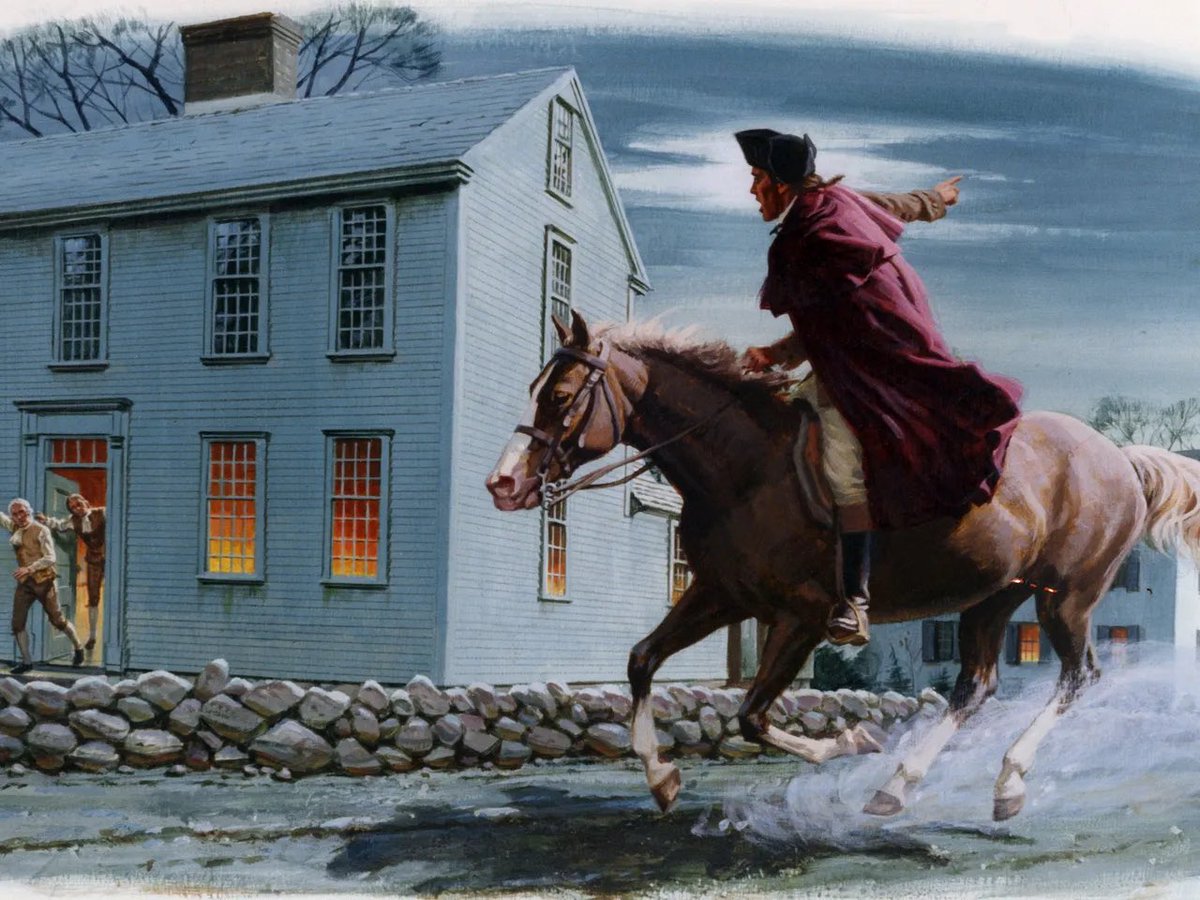 THIS DAY IN HISTORY | April 18, 1775

Paul Revere and other riders set out from Boston on a midnight ride to warn that British troops were moving to seize colonial weapons and arrest patriot leaders near Lexington and Concord.🇺🇸