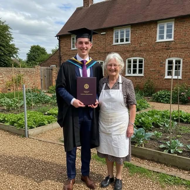 My grandson graduated today. His parents are no longer here... If you don't mind, wish him happiness, you will make him truly happy. 👨‍🎓🎓🌟💗💖🥰