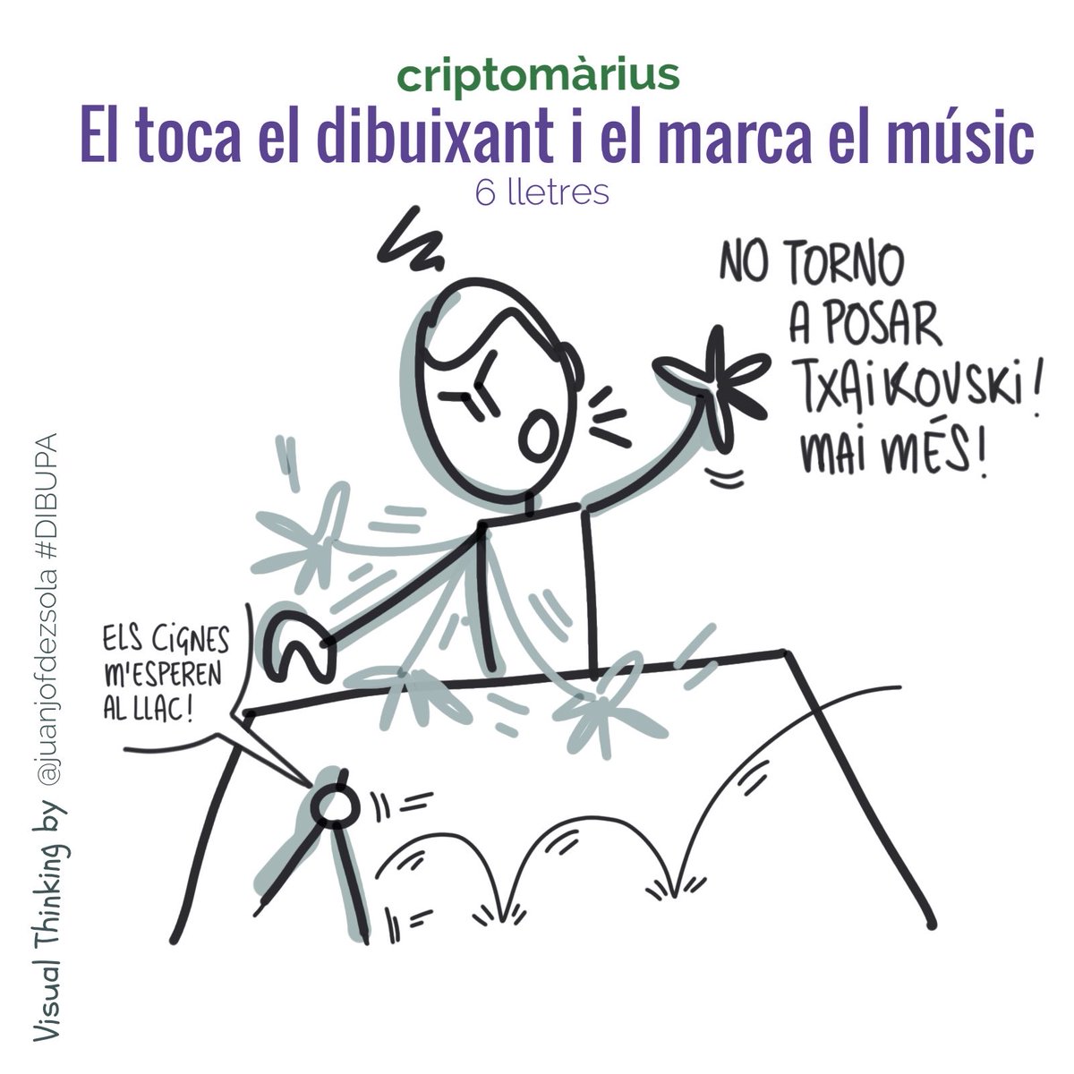 juanjofdezsola's tweet image. La meva resposta-pista #visualthinking al 18è #criptomàrius #tradicionàrius del @mariusserra: “El toca el dibuixant i el marca el músic" (6 lletres)

(El tocarà… si es deixa!😅)