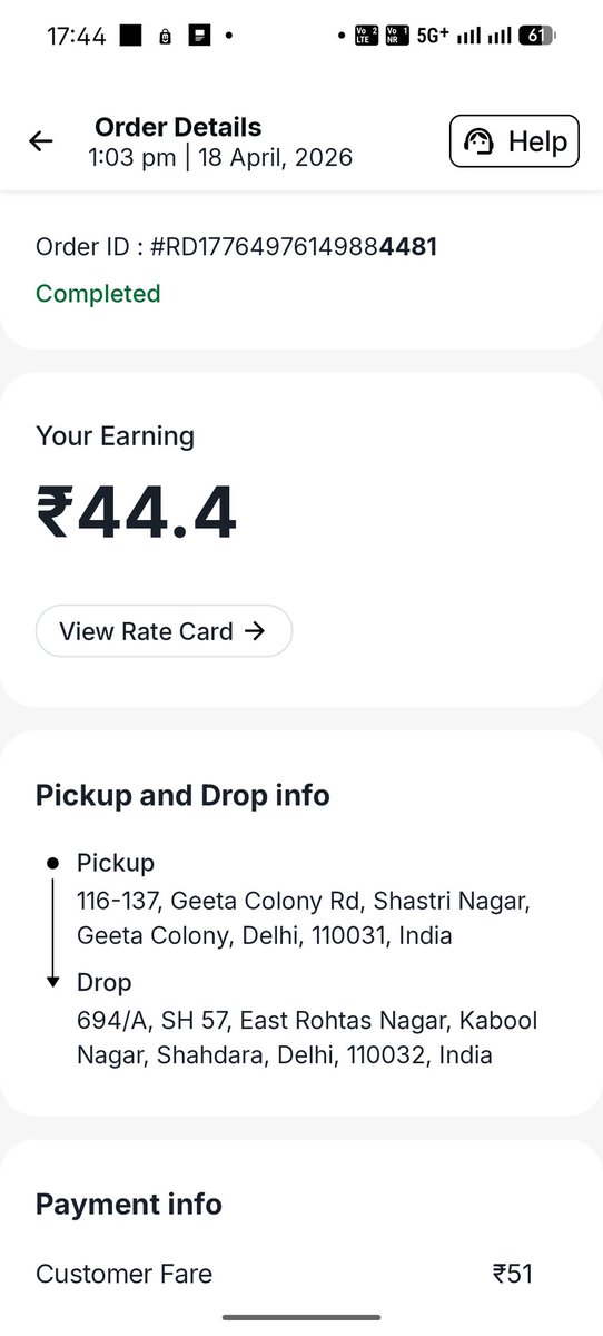 sonuk7363's tweet image. @RapidResponse47 Facing a technical issue in the app today. The kilometer history of completed rides is not showing, for fixed km plan which is affecting earnings. Please fix this issue as soon as possible. #Support #AppIssue