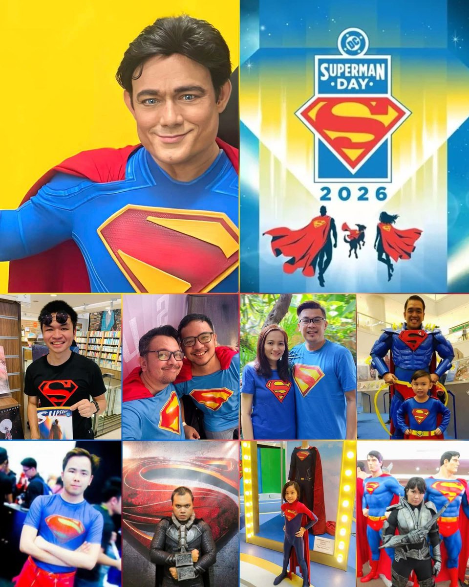 JusticePH's tweet photo. Happy #SupermanDay (April 18, 2026), everyone!

Greetings from our JPH cosplay family as we join fellow DC fans worldwide in celebrating \S/uperman Day. 🤗

JUSTICE for ALL!

#Superman #SupermanDay 
#SupermanDay2026 
#JusticePH https://t.co/0j1DrrKPNf