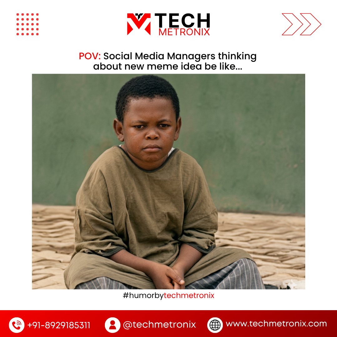 TechMetronix's tweet image. POV: Social Media Managers brainstorming the next viral meme idea 😅

Creativity takes time, but the results are worth it!

At techmetronix, we turn ideas into engagement.

#techmetronix #SocialMedia #MarketingHumor #CreativeTeam #DigitalGrowth