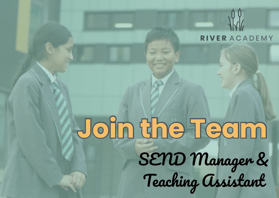 RiverAcReading's tweet photo. As a result of our growth into Year 3, we have a very exciting role opening up in our SEND Team. 

Find out more information: 

https://t.co/FNJJMo0GYL

Visits are encouraged! 

#TeamRiver #TeamMET https://t.co/51zv9V6aFY