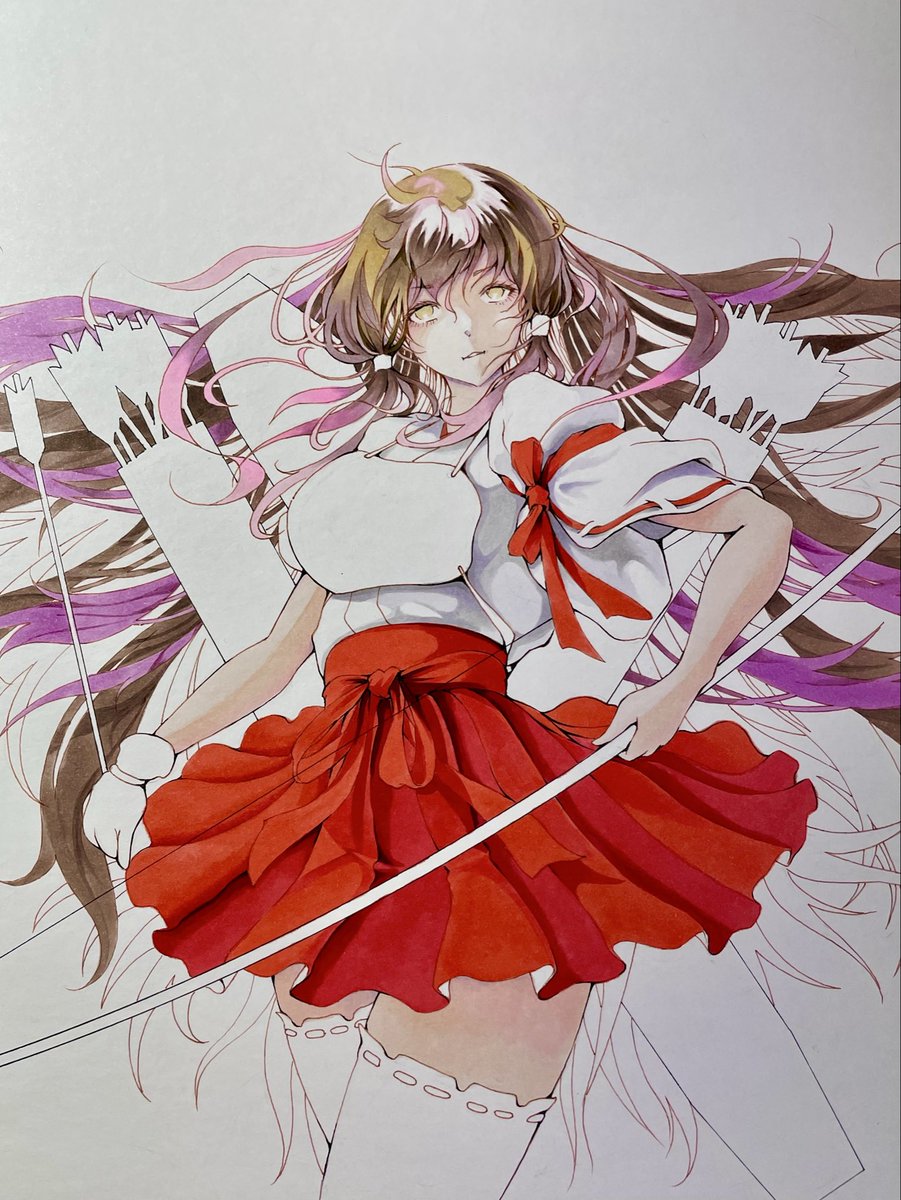 赤城(艦隊これくしょん) 「なかなか進みません ちょっと休憩」|おかめのイラスト