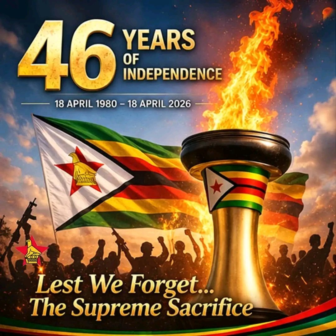 Happy birthday, my motherland. My family and I want to join the Commander-in-Chief of the Zimbabwe Defense Force, Head of State and Government, His Excellency Dr. E.D. Mnangagwa <a href="/edmnangagwa/">President of Zimbabwe</a>, and Amai <a href="/ZimFirstLady/">First Lady of Zimbabwe 🇿🇼</a> and the nation at large in celebrating the hard-won independence