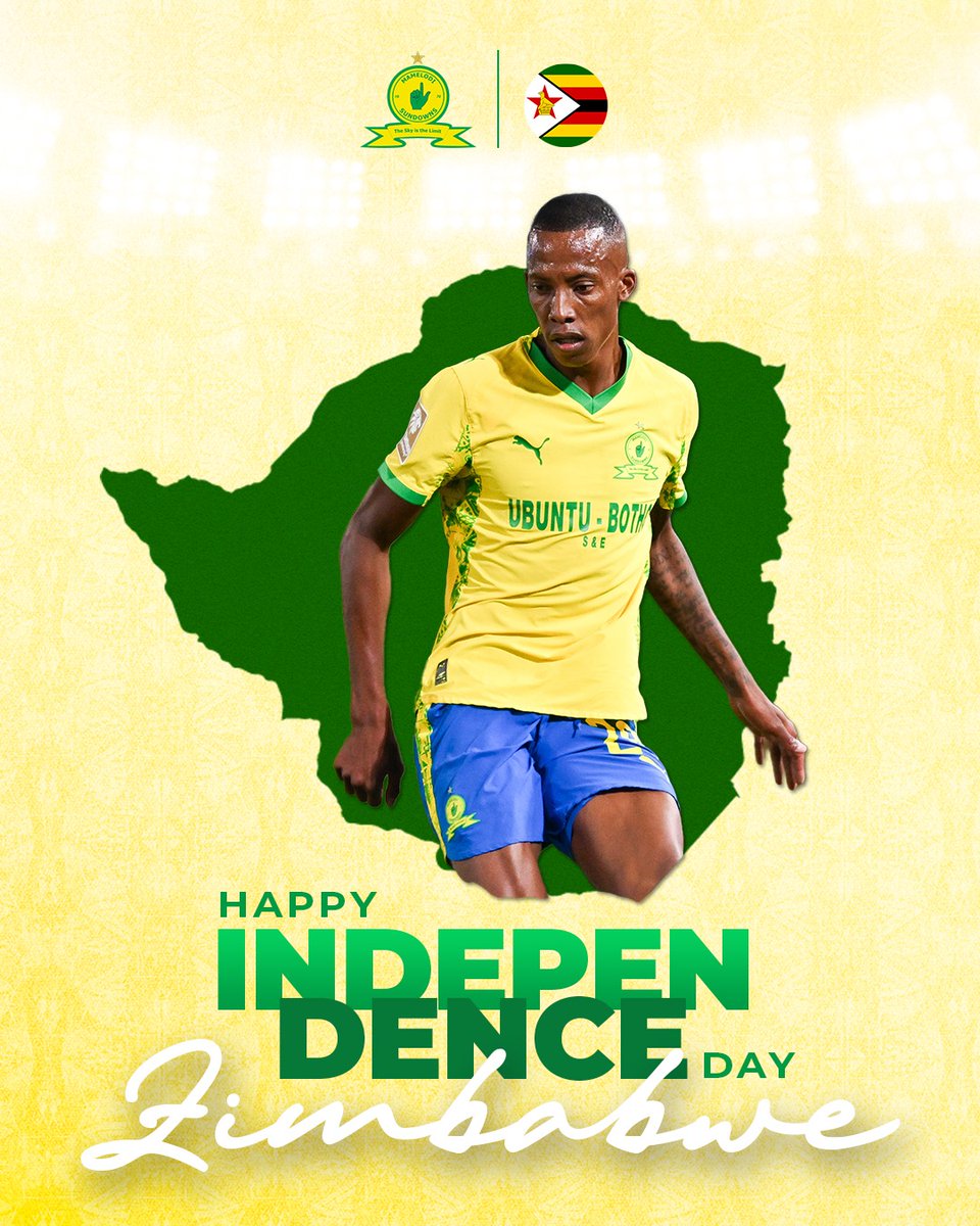 FrankMMuller's tweet image. Mamelodi Sundowns would like to wish our family in Zimbabwe a Happy Independence Day! 🇿🇼 

#Sundowns #AreyengMasandawana #HappyIndependenceDay #TotalEnergiesCAFCL #RabatsenaGape #SundownsLadies #Olievenhoutbosch #YellowNation #Sundownsfitness #phakamisu7 #PSL #TheSkyIsTheLimit
