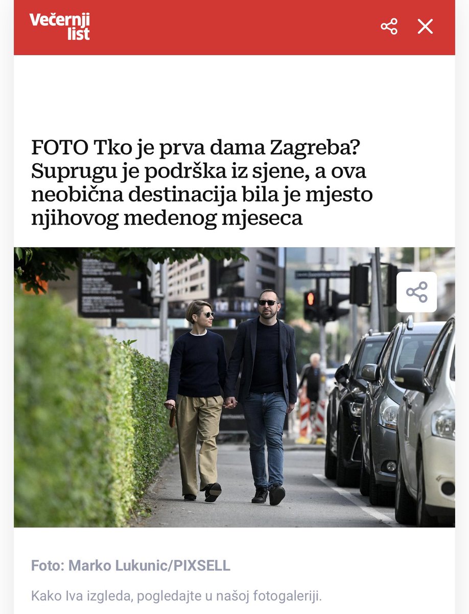 Placem… 🤣🤣🤣 
Dakle ovaj clanak u Vecernjem je valjda placen da izlazi nekoliko puta godisnje. Otkad pratim, ovo je valjda vec 10x!
Ali kad smo vec kod samozatajne Ive, vidite li vi kao i ja to neprirodno drzanje za ruku kao da su srednjoskolci? To su valjda vjezbali pred