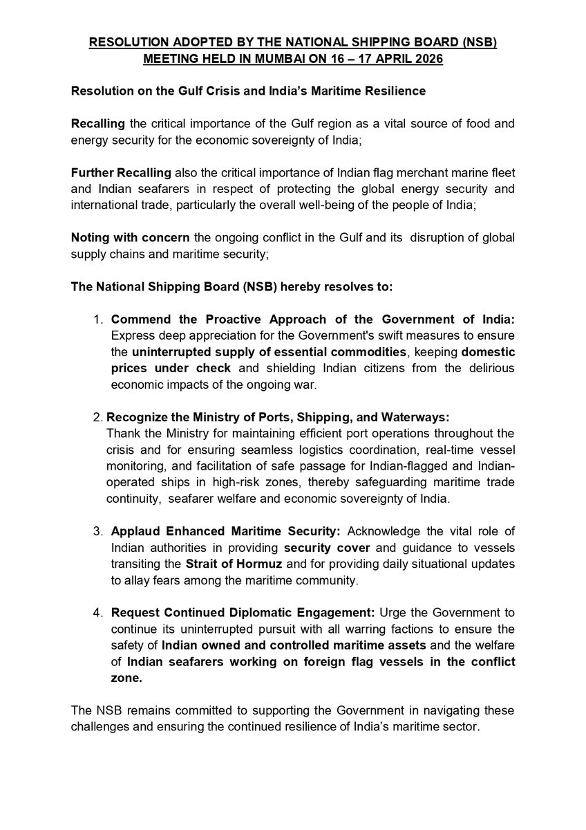 National Union of Seafarers of India (NUSI) tweet media